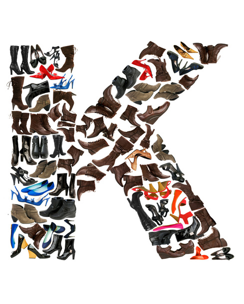 Шрифт з сотень взуття - Letter K
 - Фото, зображення