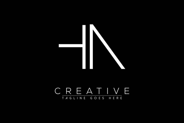 Początkowe hn, nh, n, h minimalne logo wektora monografii dla biznesu restauracja spa salon piękności technologia - Wektor, obraz
