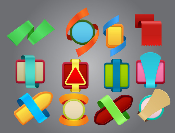 Colorful emblems - Vektor, kép