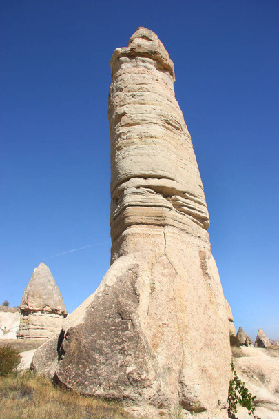 Famous ancient rock dwellings of Cappadocia Turkey - Fotó, kép