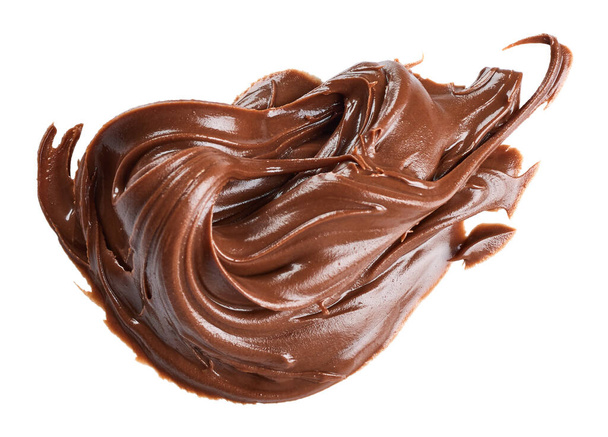 Süßer Schokoladenaufstrich isoliert auf weißem Hintergrund - Foto, Bild