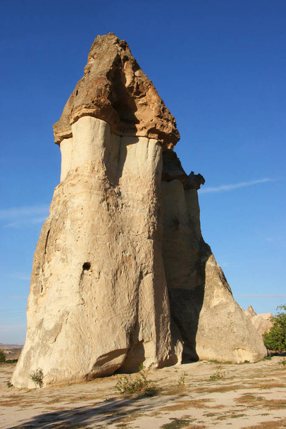 Famous ancient rock dwellings of Cappadocia Turkey - Fotoğraf, Görsel