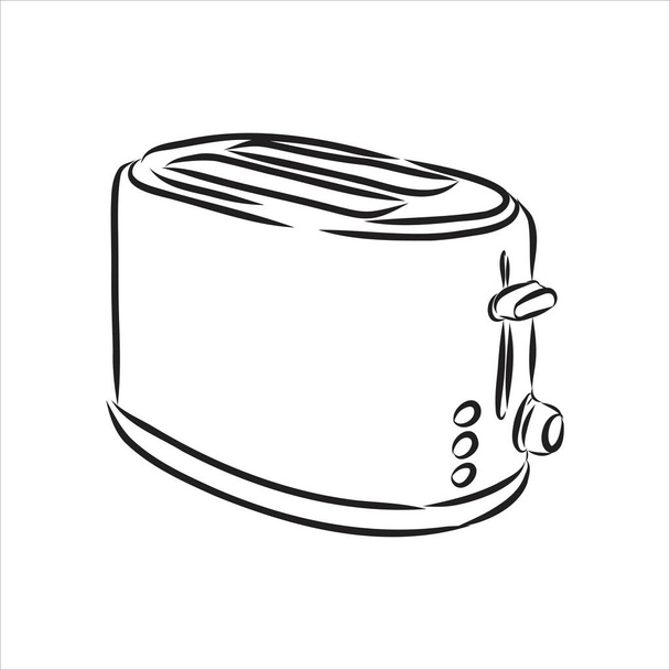 Doodle style breakfast toaster illustration in vector format. - Vector, Image