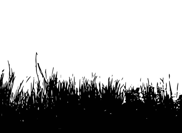 Silueta de hierba negra. Ilustración vectorial - Vector, imagen