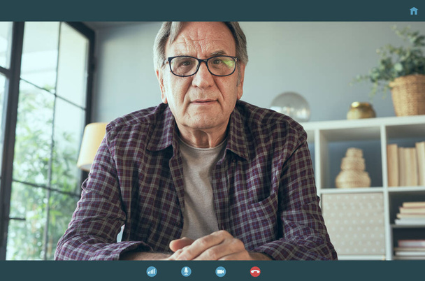 Talking by video call on computer - Photo, Image
