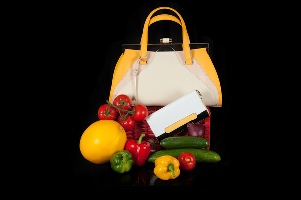 sac avec légumes - Photo, image
