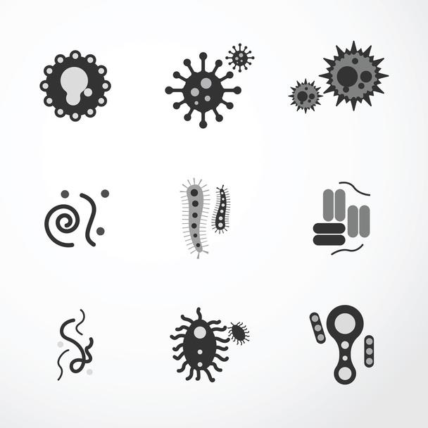 Black virus  icons - Vector, Image