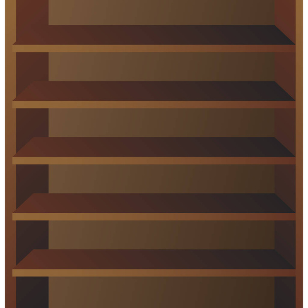 Дерев'яні книжкові полиці дизайн Векторні ілюстрації
 - Вектор, зображення
