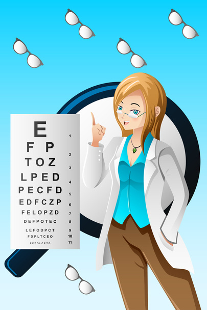 Doctor de ojos - Vector, Imagen