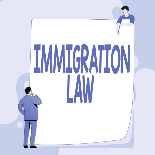 Написание текста Иммиграционного закона. Бизнес-презентация национальных законодательных актов и правовых прецедентов, регулирующих иммиграцию - Фото, изображение