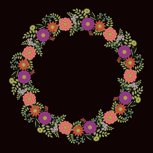 Moldura floral
 - Vetor, Imagem