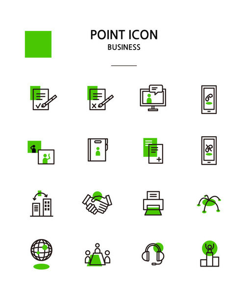 various Point color icon collection - Vektör, Görsel