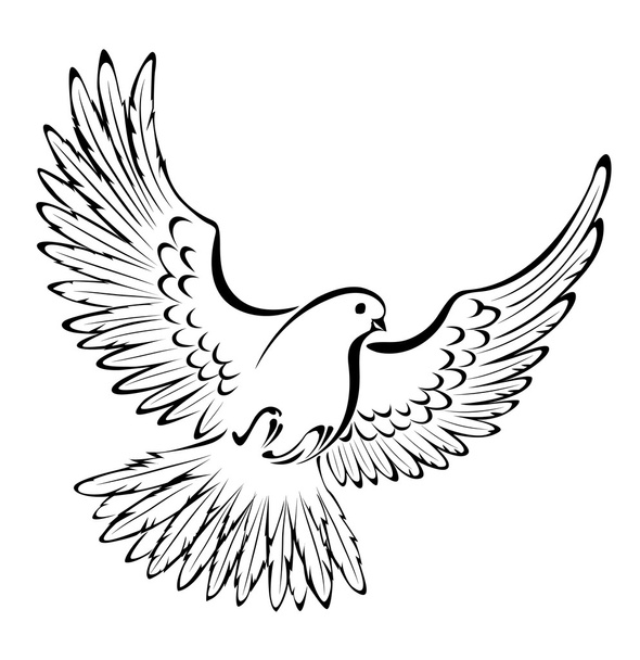 Stylized dove - Vector, Imagen