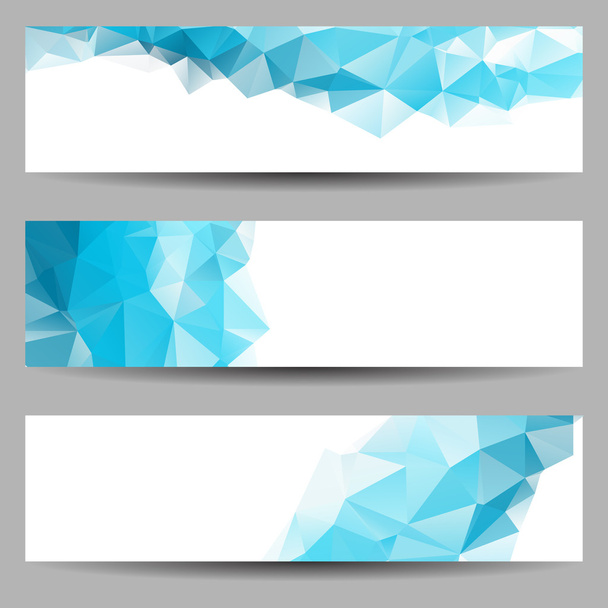 Set of banners with abstract triangles - Vektor, Bild