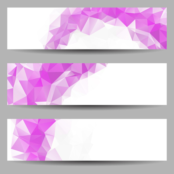 Set of banners with abstract triangles - Vector, imagen