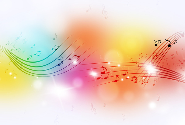 Music Notes Multicolor Background - Photo, Image