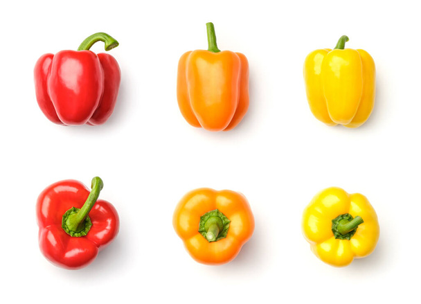 Collection of peppers isolated on white background - Foto, imagen
