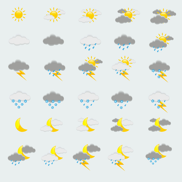icônes de prévisions météorologiques
 - Vecteur, image