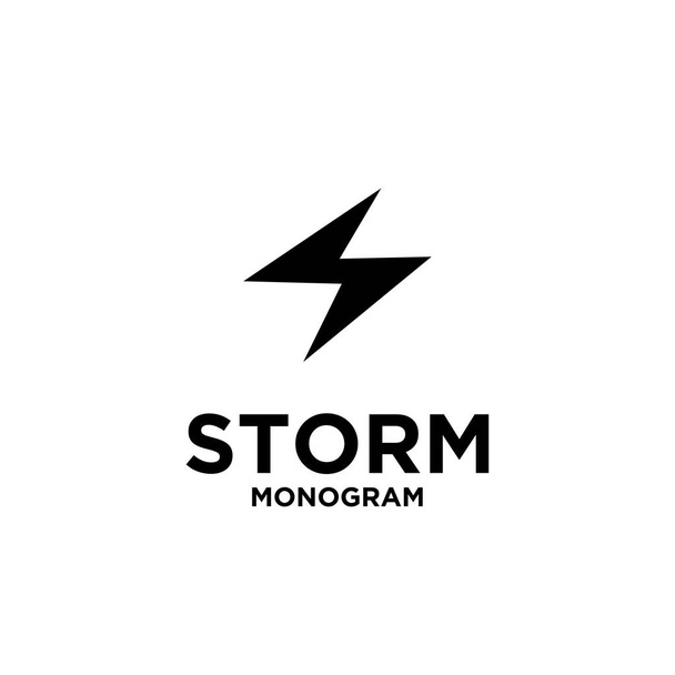 storm with initial s letter vector logo icon illustration design isolated white background - Vector, Image