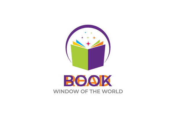 Vector gráfico creativo del icono del libro plantilla de diseño del logotipo - Vector, Imagen