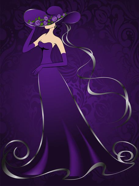 lila mit silber - Vektor, Bild