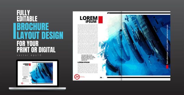 Template vector design ready for use for brochure, annual report or magazine - Vector, Image
