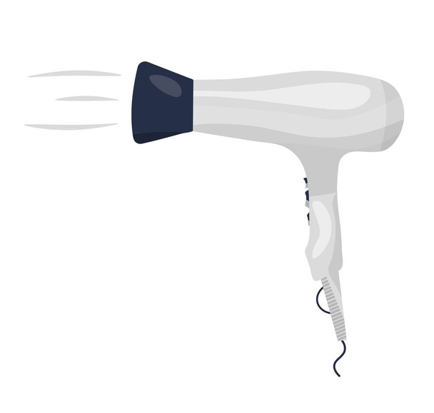 Hair dryer isolated on white. Vector illustration. Flat design - Vektor, Bild