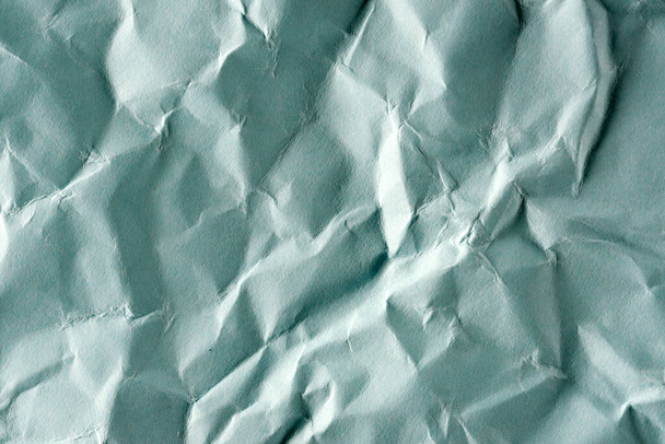 Papier texturé fond de papier bleu froissé gros plan macro photographie détail élevé - Photo, image