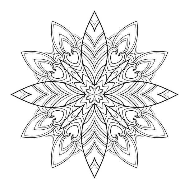 Easy mandala coloring pages Free Stock Vectors
