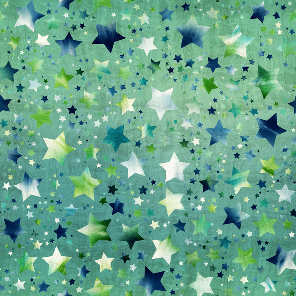 Karmaşık renkler ve dokularda yıldız motifinin kusursuz deseni - Fotoğraf, Görsel