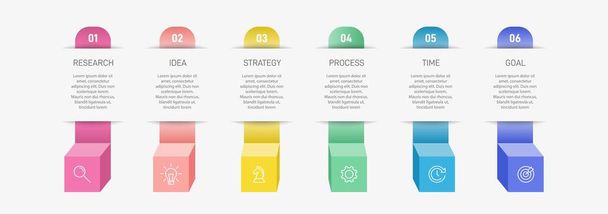 Infographic design with icons and 5 options or steps. Thin line vector. Infographics business concept. Can be used for info graphics, flow charts, presentations, web sites, banners, printed materials. - Vector, Image