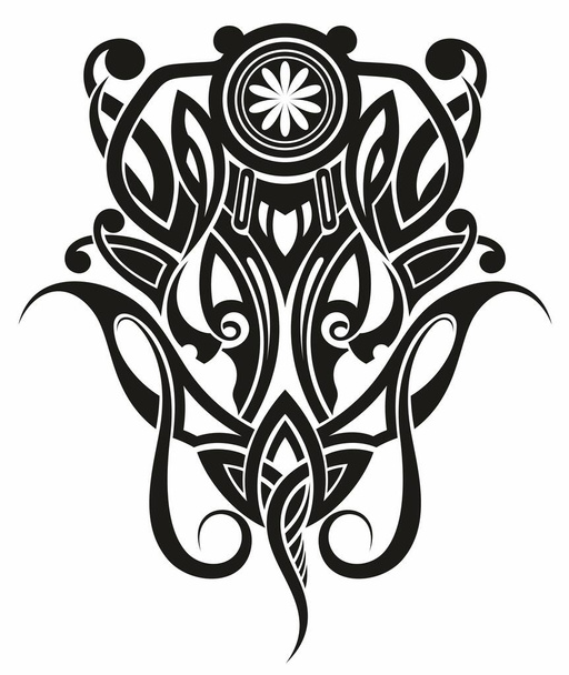 Vector symbol, ornament, tattoo. beautiful vector illustration. Body tattoo, ancient symbols. - Vecteur, image