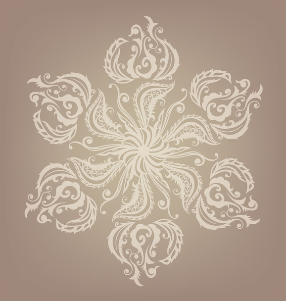 Floral oriental mandala design - Διάνυσμα, εικόνα