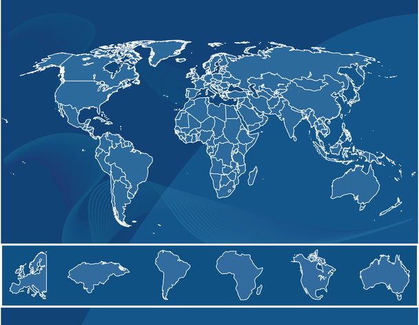 mappa del mondo - Vettoriali, immagini