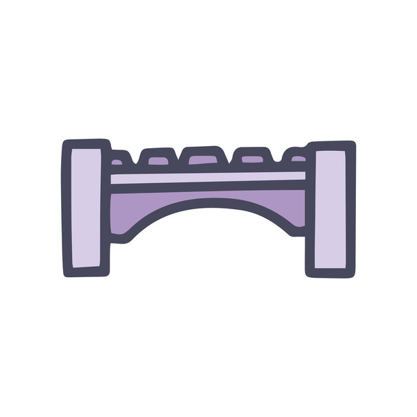 sauna bench color vector doodle simple icon - Vector, Imagen