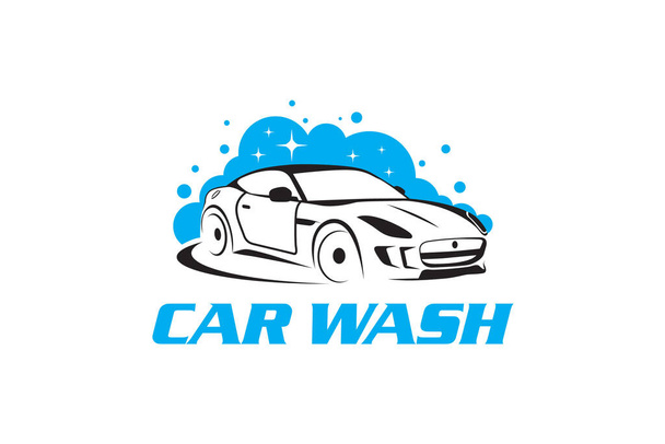 Service de lavage de voiture logo design-03 - Vecteur, image