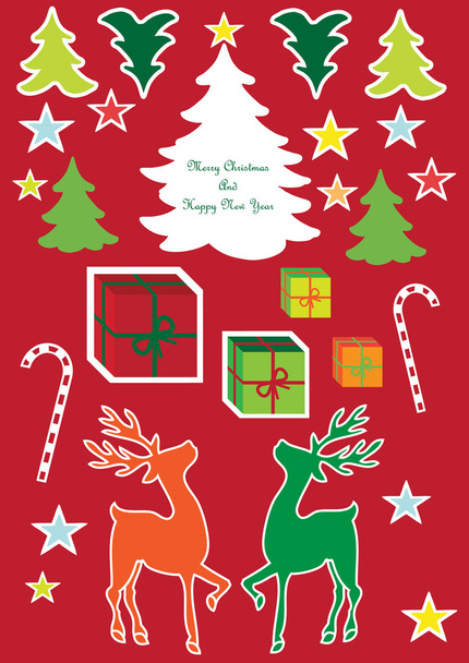 Wrapping paper with christmas motives - Vector, Image