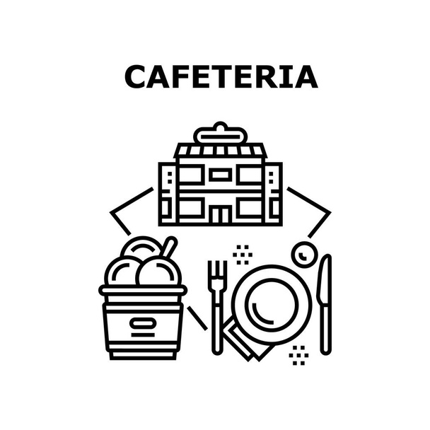 Caffetteria Food Vector Concept Illustrazione di colore - Vettoriali, immagini