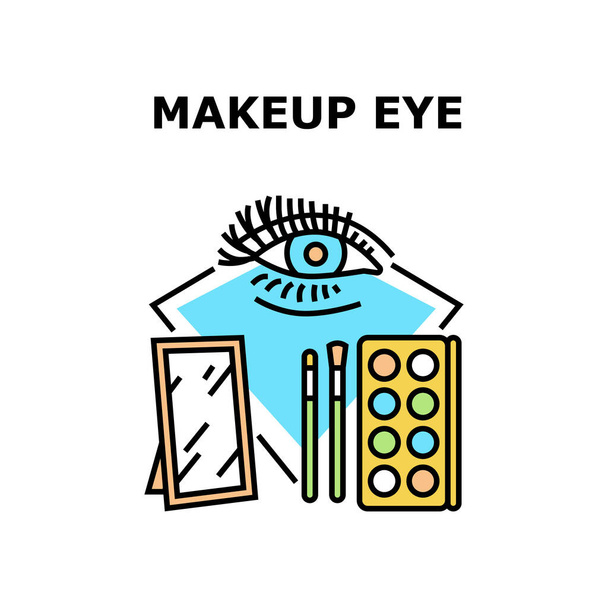 Make-up Eye Accessory Concept Color Illustration - Vektor, obrázek