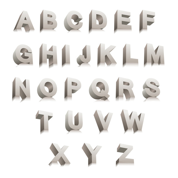 3D Letters - Vector, imagen