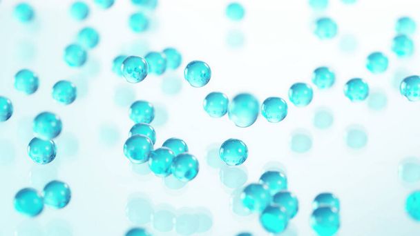 Macro shot of hydrogel balls in freeze motion. Concept of hydrating skin, cosmetic, health and beauty ingredients. - Fotó, kép