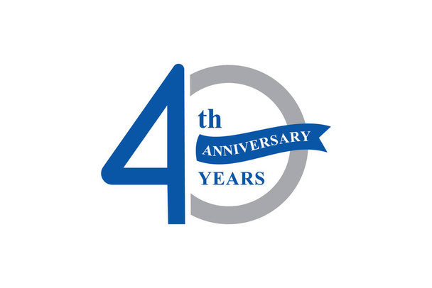 40e anniversaire logo design-02 - Vecteur, image