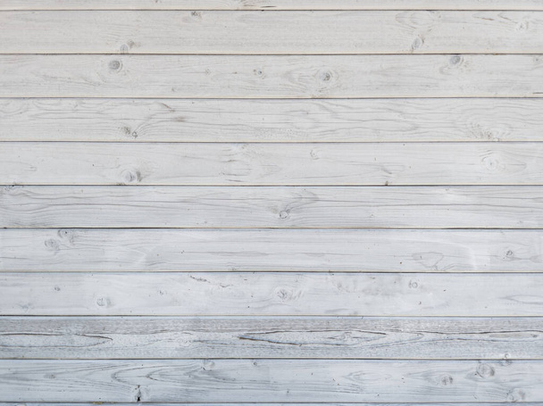 white painted wooden planks board full frame background and texture - Фото, изображение