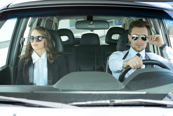 Business People In The Car - Foto, imagen