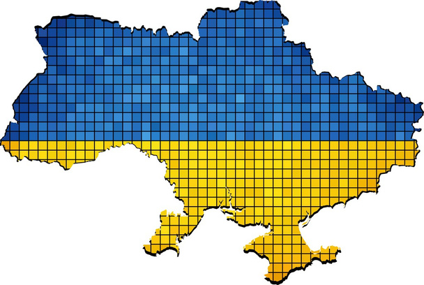 Ucrania mapa grunge mosaico
 - Vector, imagen