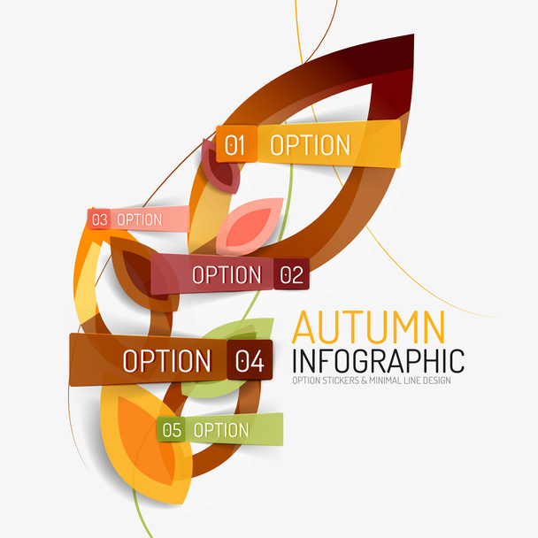 Infografica opzione autunno, banner design minimale
 - Vettoriali, immagini