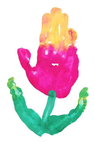 handafdruk bloem - Foto, afbeelding