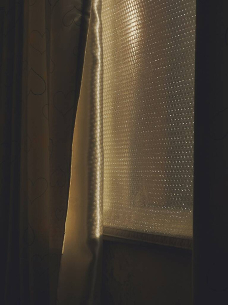 a closeup shot of a beautiful luxury silk fabric with a blurred background - Valokuva, kuva