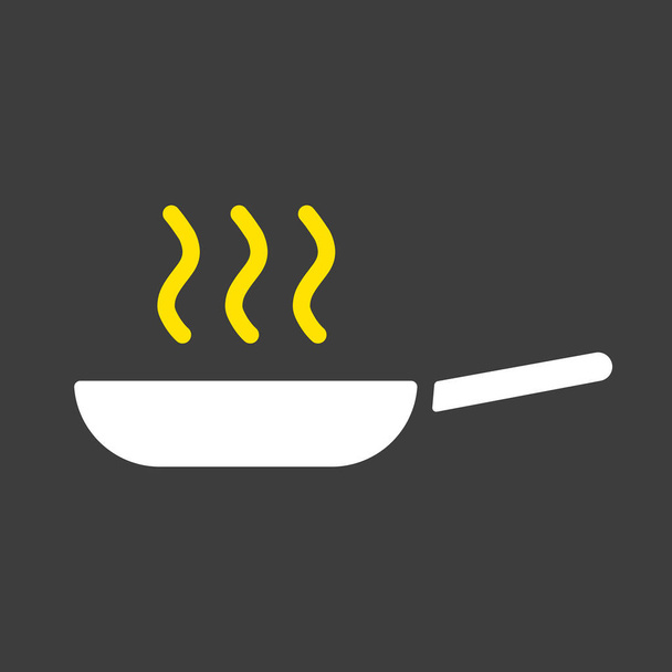 Icône de glyphe vecteur poêle à frire. Appareil de cuisine. Symbole graphique pour la conception du site Web de cuisine, logo, application, interface utilisateur - Vecteur, image