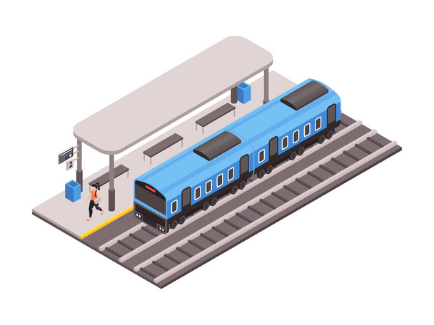 значок железнодорожного вокзала
 - Вектор,изображение